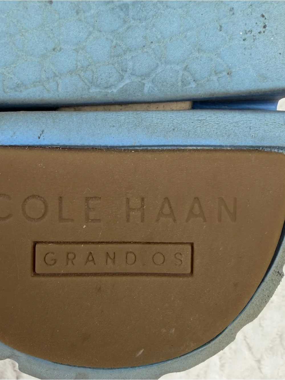 Cole Haan Zerogrand Wingtip Oxford Mens Brown Leather Blue Sole Shoes Size 10.5